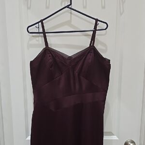 Max & Cleo Strapless Burgundy Dress